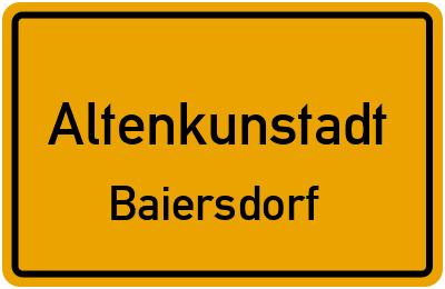 Ortsschild Altenkunstadt Baiersdorf