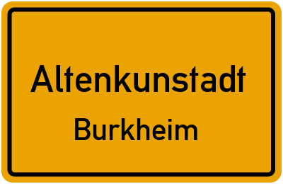 Ortsschild Altenkunstadt Burkheim