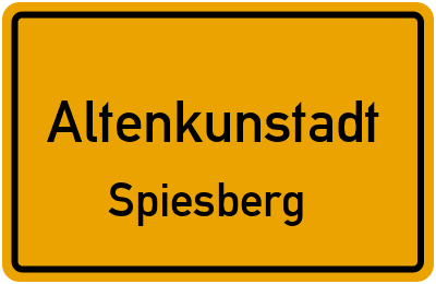 Ortsschild Altenkunstadt Spiesberg