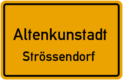 Ortsschild Altenkunstadt Strössendorf