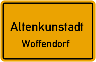 Ortsschild Altenkunstadt Woffendorf