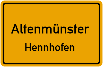 Straßenverzeichnis Altenmünster Hennhofen