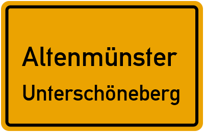 Ortsschild Altenmünster Unterschöneberg
