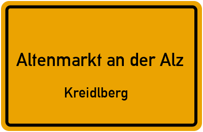 Straßenverzeichnis Altenmarkt an der Alz Kreidlberg
