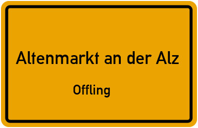 Straßenverzeichnis Altenmarkt an der Alz Offling