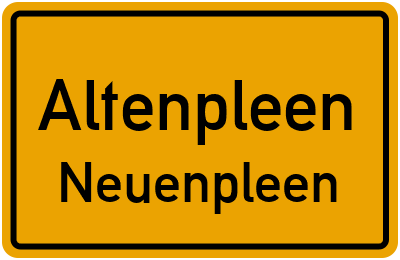 Straßenverzeichnis Altenpleen Neuenpleen