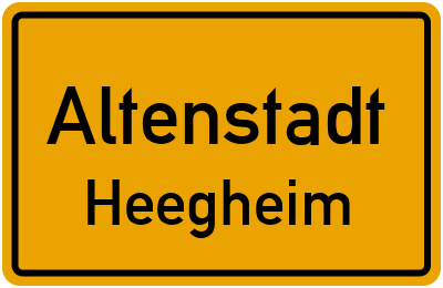 Straßenverzeichnis Altenstadt Heegheim