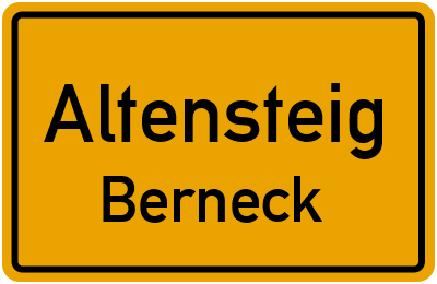Ortsschild Altensteig Berneck
