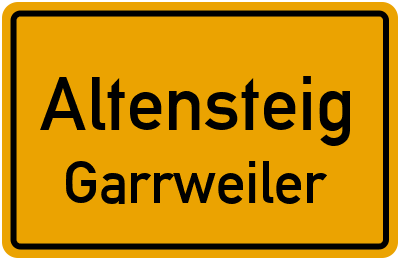 Ortsschild Altensteig Garrweiler