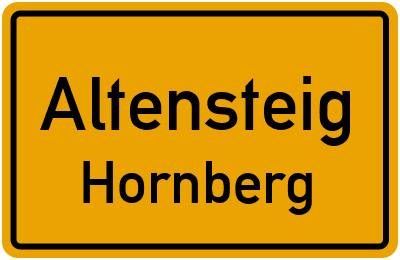 Ortsschild Altensteig Hornberg
