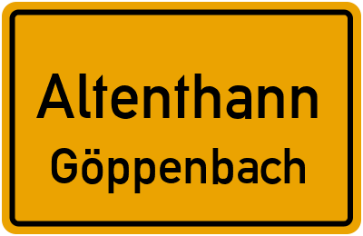 Straßenverzeichnis Altenthann Göppenbach