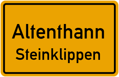 Ortsschild Altenthann Steinklippen