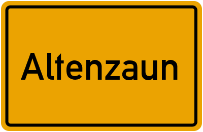 Ortsschild von Gemeinde Altenzaun in Sachsen-Anhalt