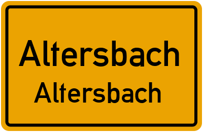Straßenverzeichnis Altersbach Altersbach