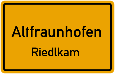 Straßenverzeichnis Altfraunhofen Riedlkam