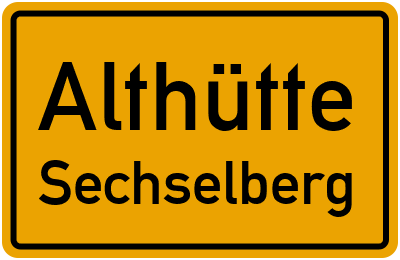 Ortsschild Althütte Sechselberg