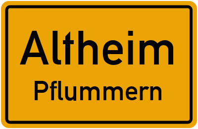 Straßenverzeichnis Altheim Pflummern