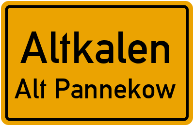 Straßenverzeichnis Altkalen Alt Pannekow