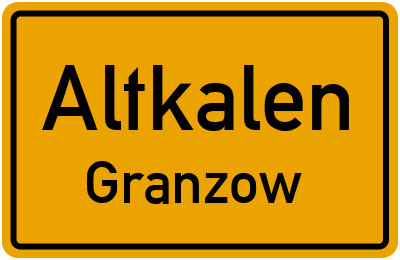 Straßenverzeichnis Altkalen Granzow