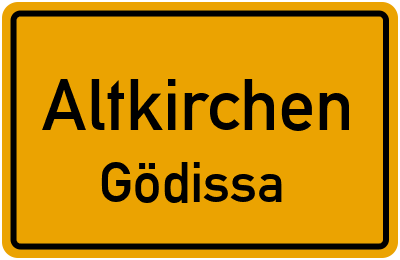 Straßenverzeichnis Altkirchen Gödissa
