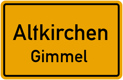 Straßenverzeichnis Altkirchen Gimmel