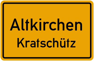 Straßenverzeichnis Altkirchen Kratschütz
