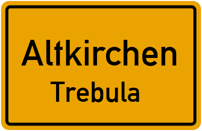 Straßenverzeichnis Altkirchen Trebula