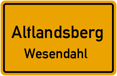 Straßenverzeichnis Altlandsberg Wesendahl