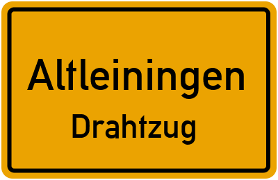 Straßenverzeichnis Altleiningen Drahtzug