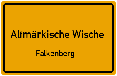 Straßenverzeichnis Altmärkische Wische Falkenberg