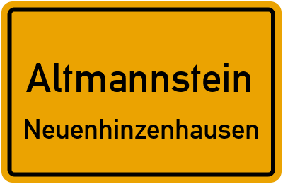 Straßenverzeichnis Altmannstein Neuenhinzenhausen