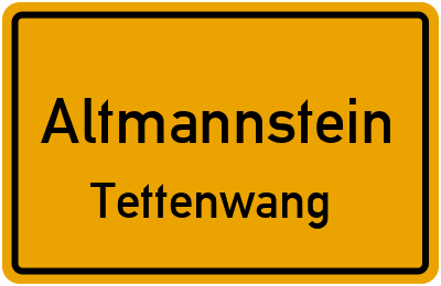 Straßenverzeichnis Altmannstein Tettenwang
