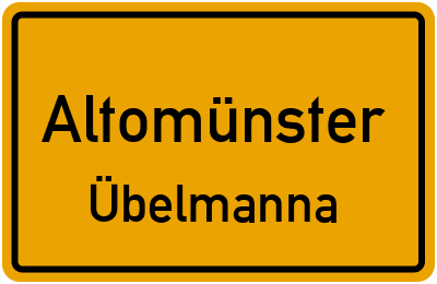 Straßenverzeichnis Altomünster Übelmanna
