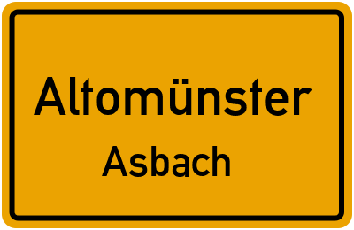 Straßenverzeichnis Altomünster Asbach