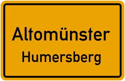 Ortsschild Altomünster Humersberg