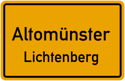 Ortsschild Altomünster Lichtenberg