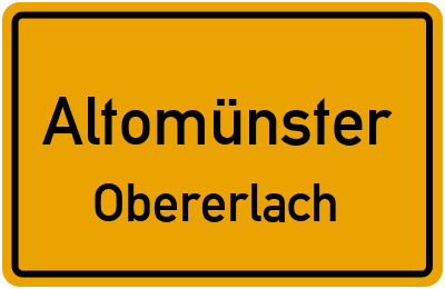 Straßenverzeichnis Altomünster Obererlach