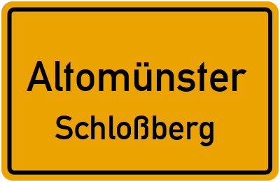 Ortsschild Altomünster Schloßberg