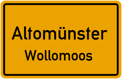 Ortsschild Altomünster Wollomoos