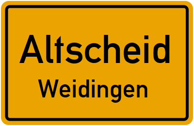 Straßenverzeichnis Altscheid Weidingen