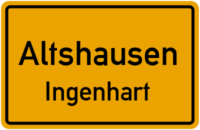 Straßenverzeichnis Altshausen Ingenhart
