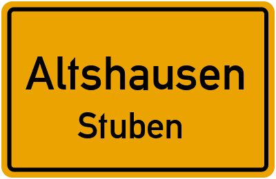 Straßenverzeichnis Altshausen Stuben