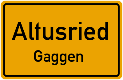 Ortsschild Altusried Gaggen