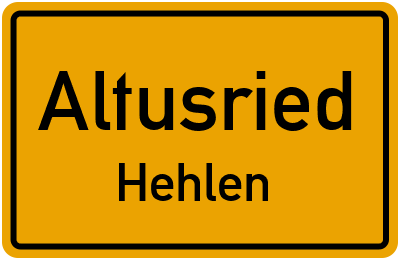 Ortsschild Altusried Hehlen