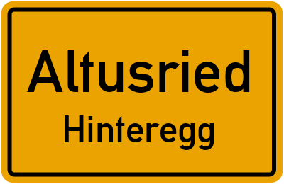 Straßenverzeichnis Altusried Hinteregg