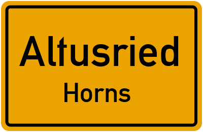 Ortsschild Altusried Horns