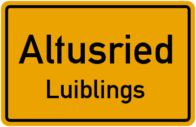 Straßenverzeichnis Altusried Luiblings