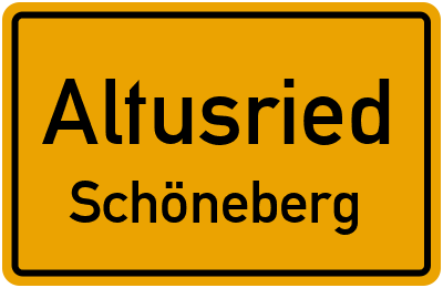 Ortsschild Altusried Schöneberg