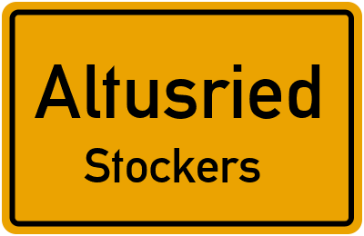 Ortsschild Altusried Stockers