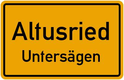 Ortsschild Altusried Untersägen